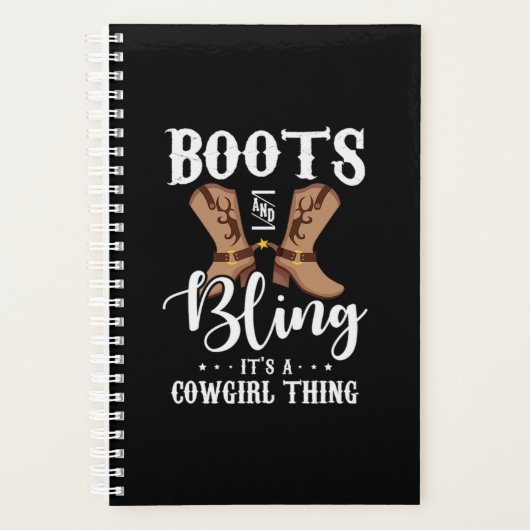 27.Boots en Bling zijn een cowgirl ding Planner (Voorkant)