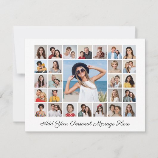 27 Foto Collage Voeg uw eigen Wenskaart toe Kaart (Voorkant)