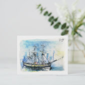 27 : HMS Endeavour Briefkaart (Staand voorkant)