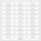 27 Invités de Mariage Étiquette Adresse Clair ou B (Feuille)