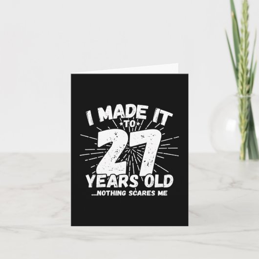 27 Jaar Oud Sarcastisch Meme Grappig 27e Verjaarda Kaart (Voorkant)