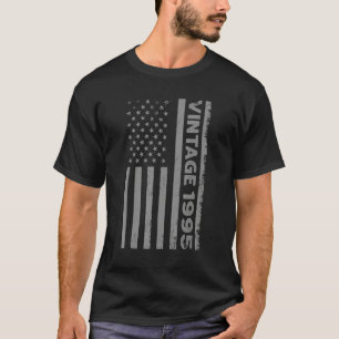 27 jaar oude Vintage 1995 Amerikaanse vlag 27e geb T-shirt