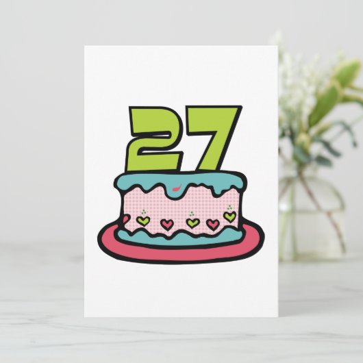 27 jaar oude vogelbeker kaart (Staand voorkant)