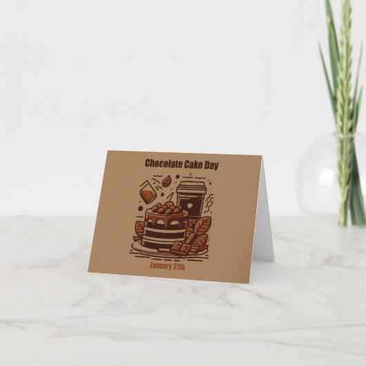 27 jan. - chocoladetaartdag kaart (Voorkant)