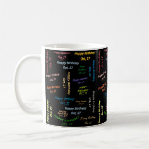 27 octobre Mug d'anniversaire