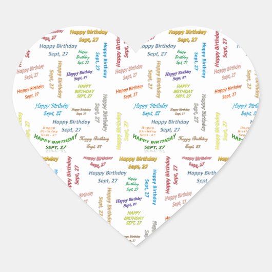 27 september, 27-jarige Sticker (Voorkant)