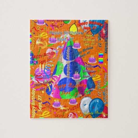 27 september, Birthday Jigzaag Puzzle Legpuzzel (Verticaal)