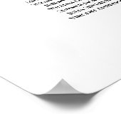 27 Tabel Ivoor wit rozen weddenschap Poster (Hoek)