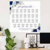27 Tableau Bleu Roses Élégant Mariage Seating Char (Bureau à domicile)