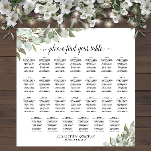 27 Tableau Eucalyptus Feuille Mariage Siège graphi