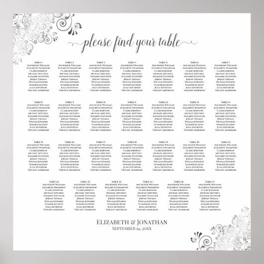 27 Tableau Frilles en argent Mariage Tableau de si (Devant)