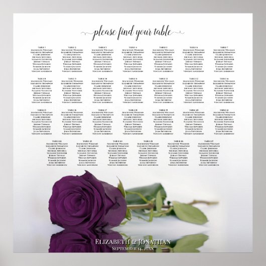 27 Tableau Mariage Plum violet Rose (Devant)