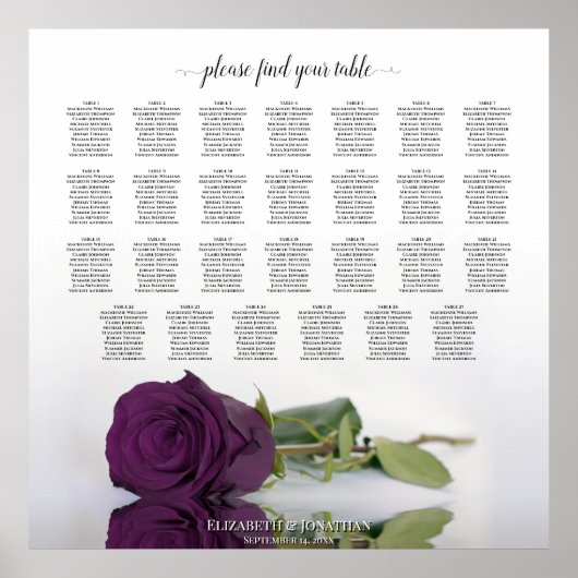 27 Tableau Mariage  Plum violet Rose (Devant)