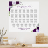 27 Tableau Rose violet Chic Mariage Tableau de siè (Cuisine)