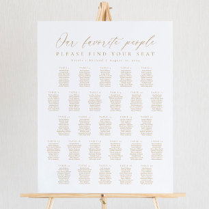 27 Tafels Stoelenkaart van Onze Favoriete Mensen Poster