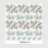 27 x Stickers de Noël Botanique Classique (Feuille)