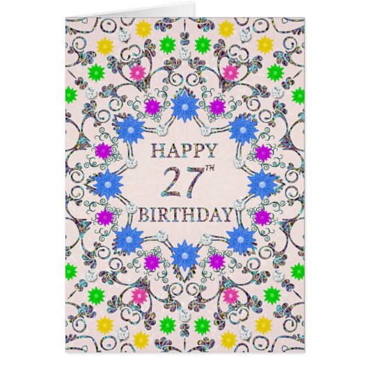 27e anniversaire Fleurs Abstraites (Devant)