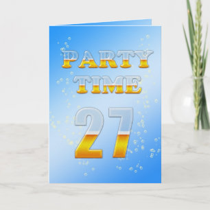27e anniversaire invitation à la fête avec beaucou