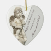 27e Jubileum voor bruiloft, beeldspraak Keramisch Ornament (Rechts)