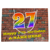 27e verjaardag: Fun, door graffiti geïnspireerde r Groot Cadeauzakje (Voorkant)