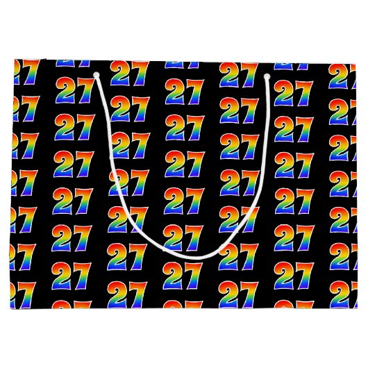 27e verjaardag: Fun Rainbow Event Nummer 27 Patroo Groot Cadeauzakje (Achterkant)