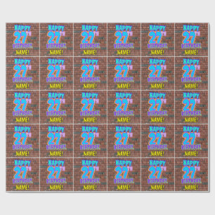 27e verjaardag: Fun, Urban Graffiti geïnspireerd K Cadeaupapier