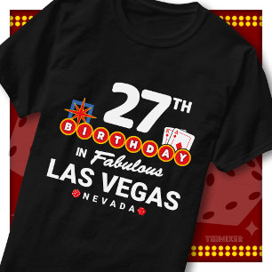 27e Verjaardagsfeest Crew Las Vegas Welkomstbord T-shirt