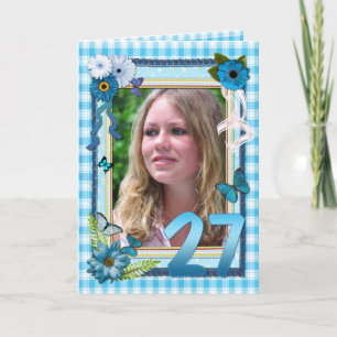 27ème carte photo pour un anniversaire