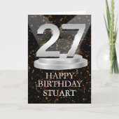 27th Birthday Spotlights Ajouter une carte de nom (Devant)