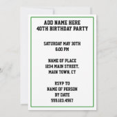 280 années de chien 40e anniversaire Invitation de (Dos)