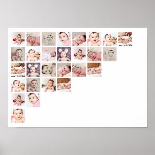 28 Aangepast gepersonaliseerd fotocollage Poster (Voorkant)