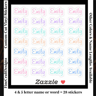 28 Aangepast Modern 4/5 Letters Naam Woord Trendy Sticker