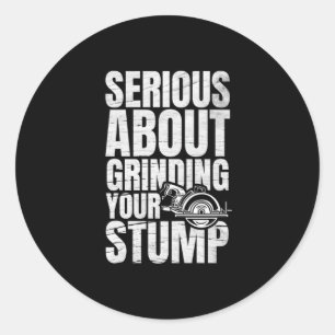 28.Arborist voor een boomtrimmer Ronde Sticker