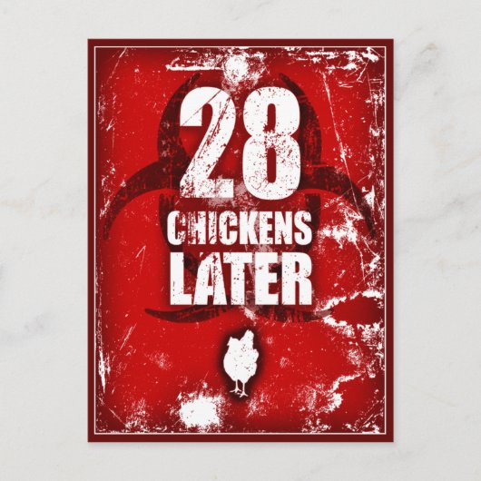 28 CHICKENS LATER BRIEFKAART (Voorkant)