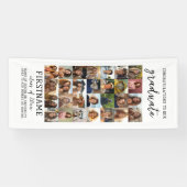 28 Foto Collage Afstuderen Modern Minimaal Wit Spandoek (Horizontaal)