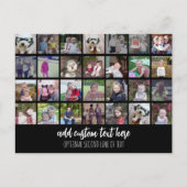 28 Foto Collage Grid - 2 tekstvakken - zwart wit Briefkaart (Voorkant)