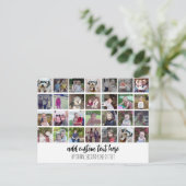 28 Foto Collage Grid - 2 tekstvakken - zwart wit Briefkaart (Staand voorkant)