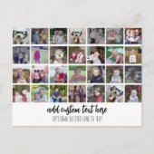 28 Foto Collage Grid - 2 tekstvakken - zwart wit Briefkaart (Voorkant)