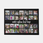 28 Foto Collage Grid - Script Text - zwart wit Deurmat (Voorkant)