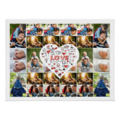 28 Foto Collage Lijst met Liefde Hart Centerstuk Perfect Poster (Voorkant)