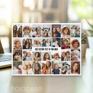 28 Foto Collage Raster - 1 Tekstvak Briefkaart