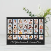 28 Foto Collage Voeg uw Groet Bewerkbare Kleur toe Kaart (Staand voorkant)