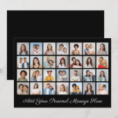 28 Foto Collage Voeg uw Groet Bewerkbare Kleur toe Kaart (Voorkant / Achterkant)