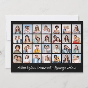 28 Foto Collage Voeg uw Groet toe Bewerkbare Kleur Kaart