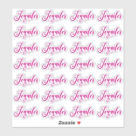 28 Heet Roze Decoratieve Jennifer Sticker (Vel)
