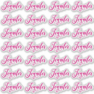 28 Heet Roze Decorative Jennifer Sticker