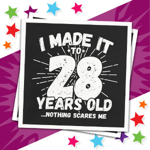 28 Jaar Oud Sarcastisch Meme Grappig 28e Verjaarda Servet