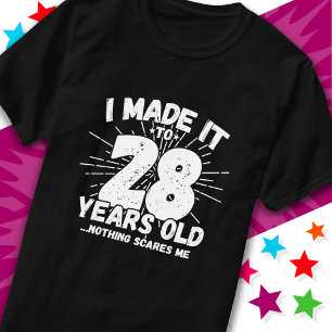 28 Jaar Oud Sarcastisch Meme Grappig 28e Verjaarda T-shirt