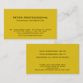 28 Jaune doré Carte de visite professionnel modern (Devant / Derrière)