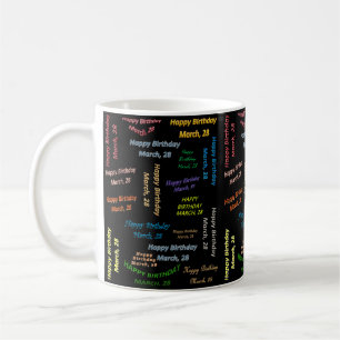 28 mars Mug d'anniversaire